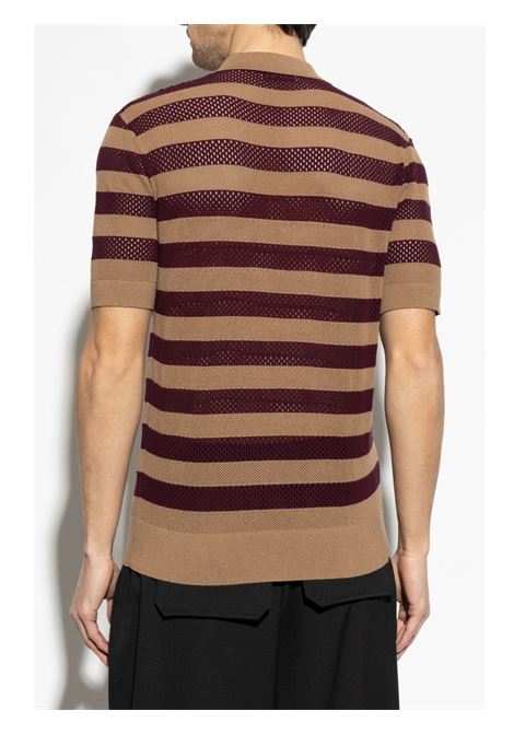 Polo a righe mercy in marrone e beige Dries van noten - uomo DRIES VAN NOTEN | 2510212141701102